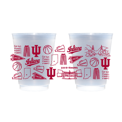 Indiana University - Shatterproof Cups, Set of 8
