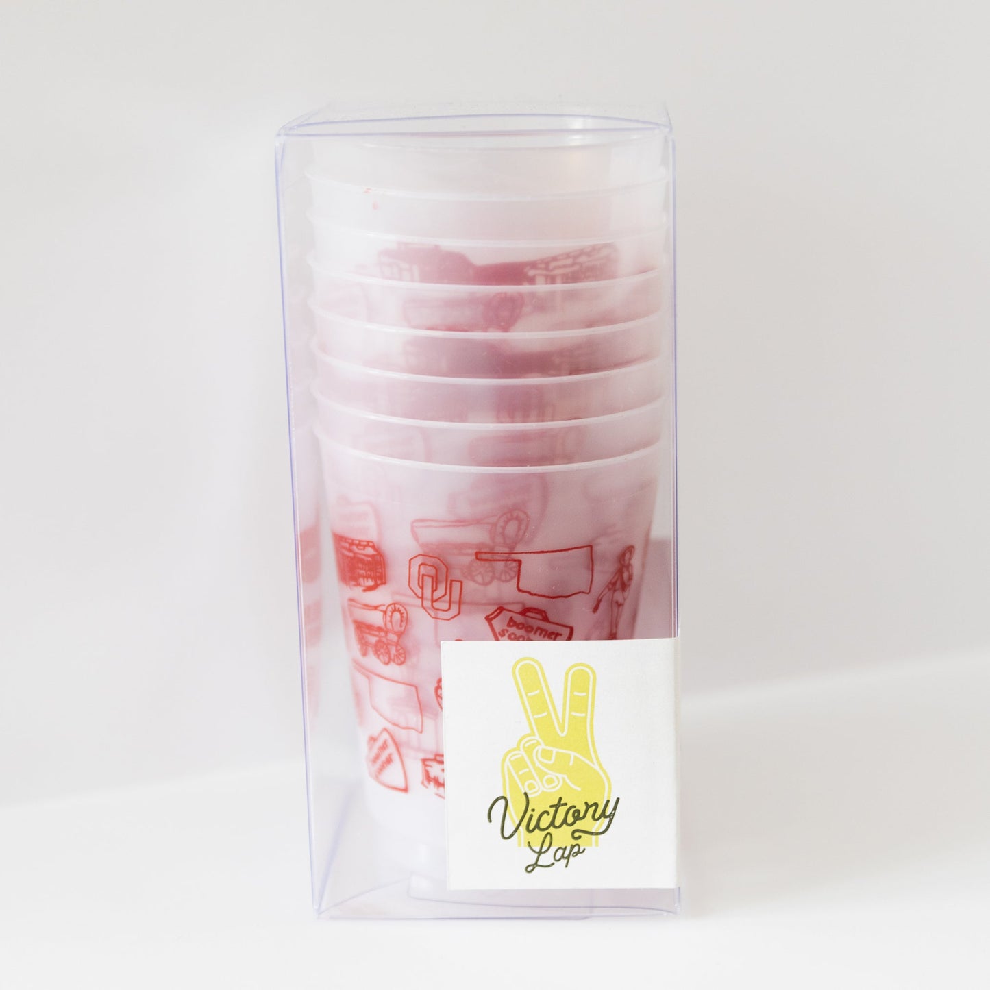 OU Shatterproof Cups - Set of 8
