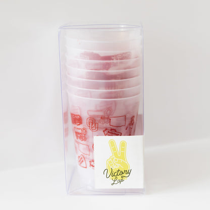 OU Shatterproof Cups - Set of 8
