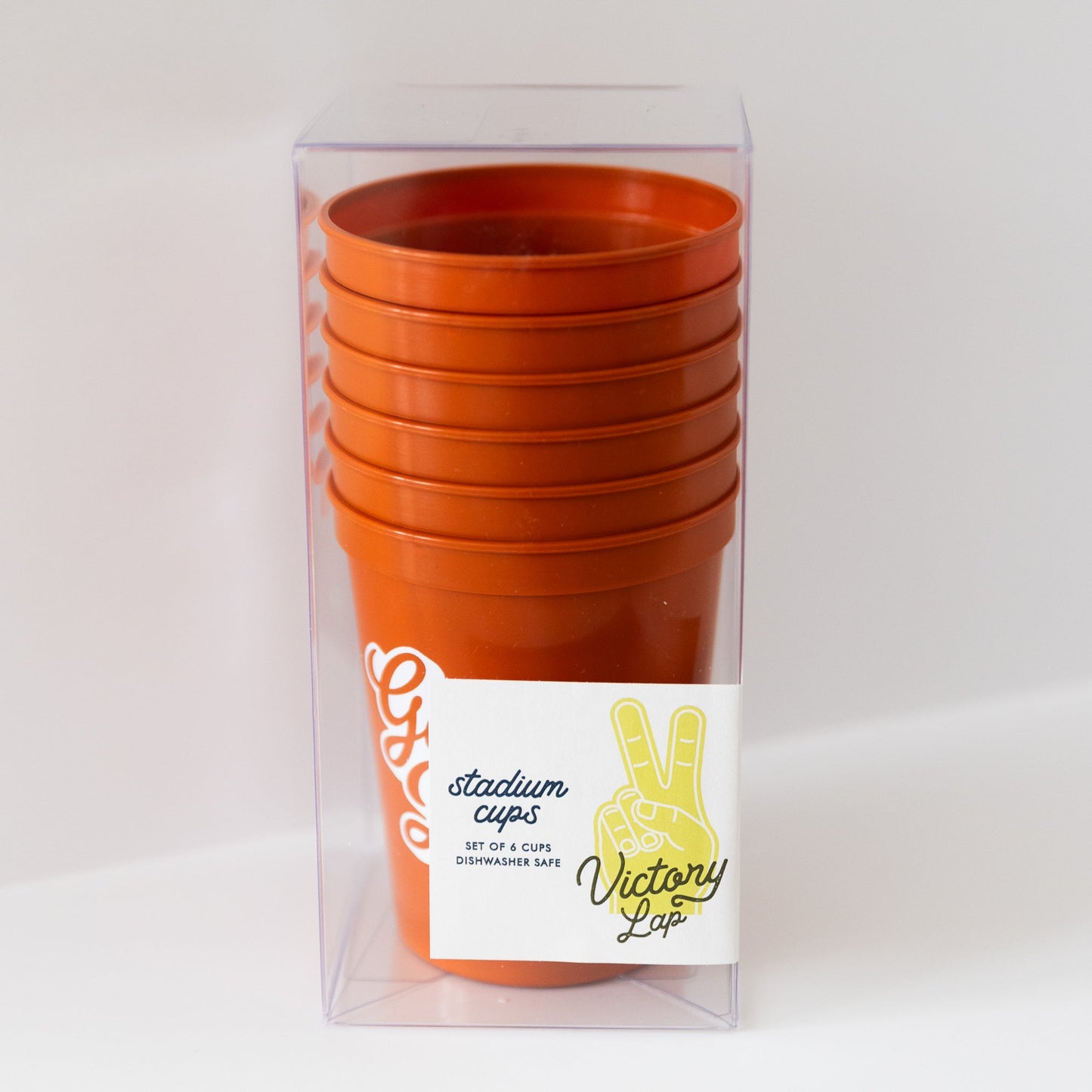 Game Day Stadium Cups Burnt Orange - Set of 6