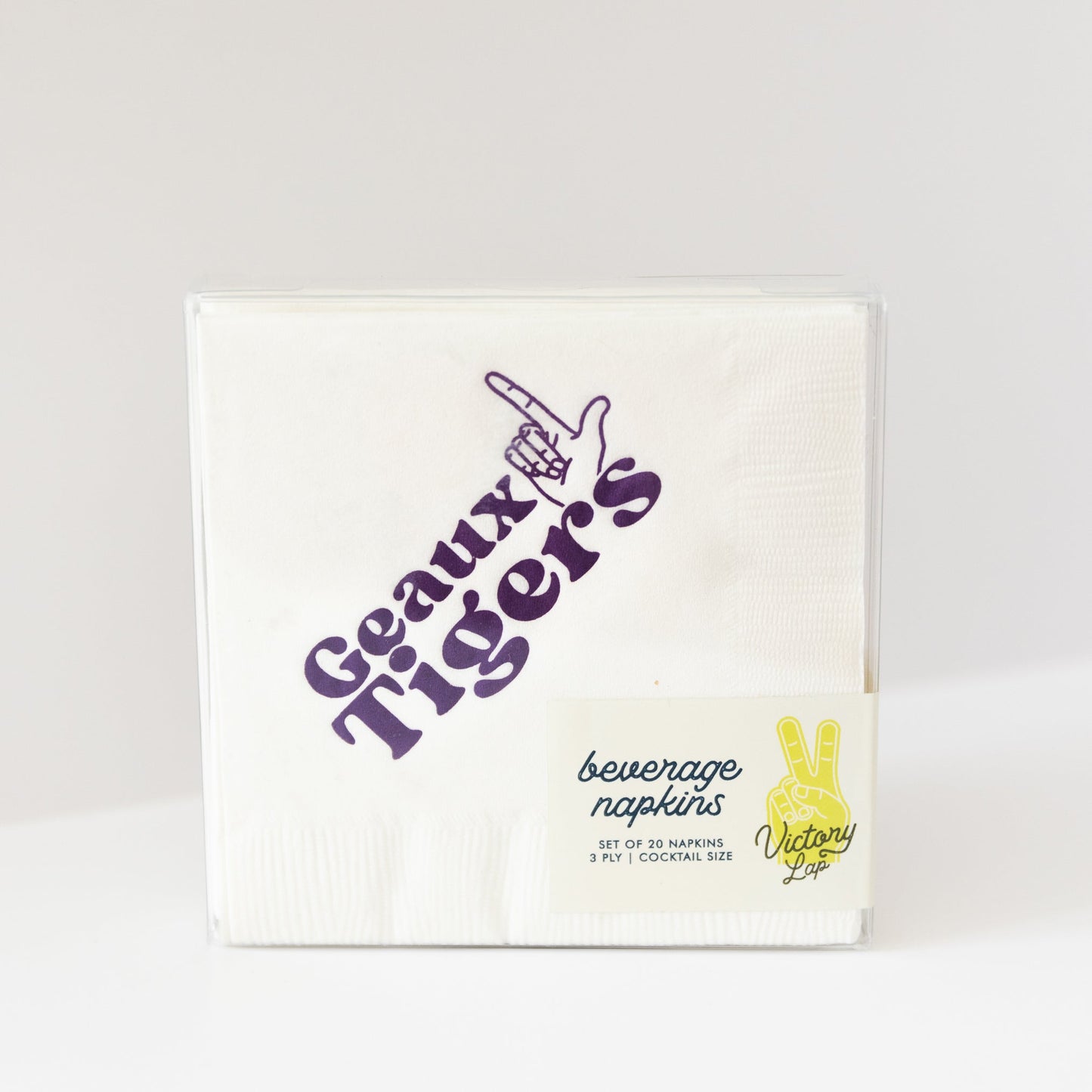 LSU White 3 ply Napkins Set of 25