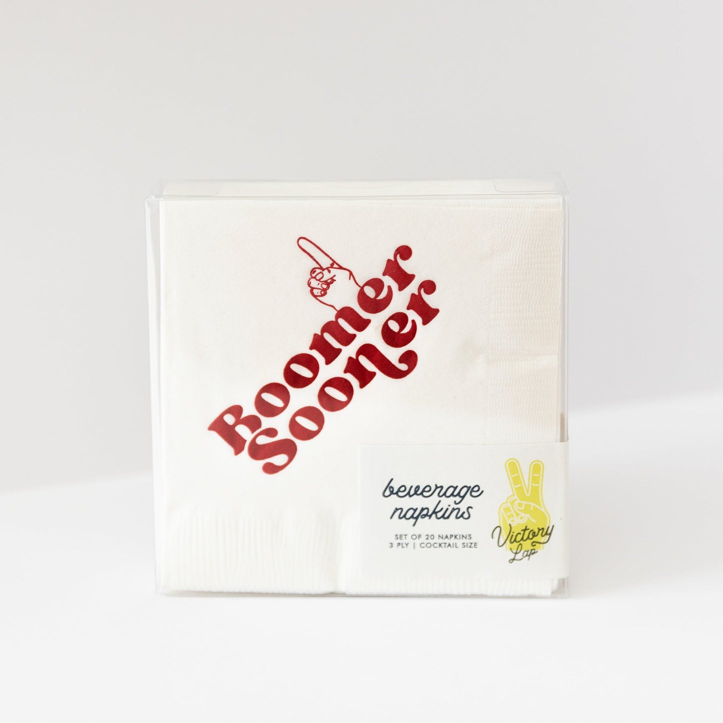 OU White 3 ply Napkins Set of 25