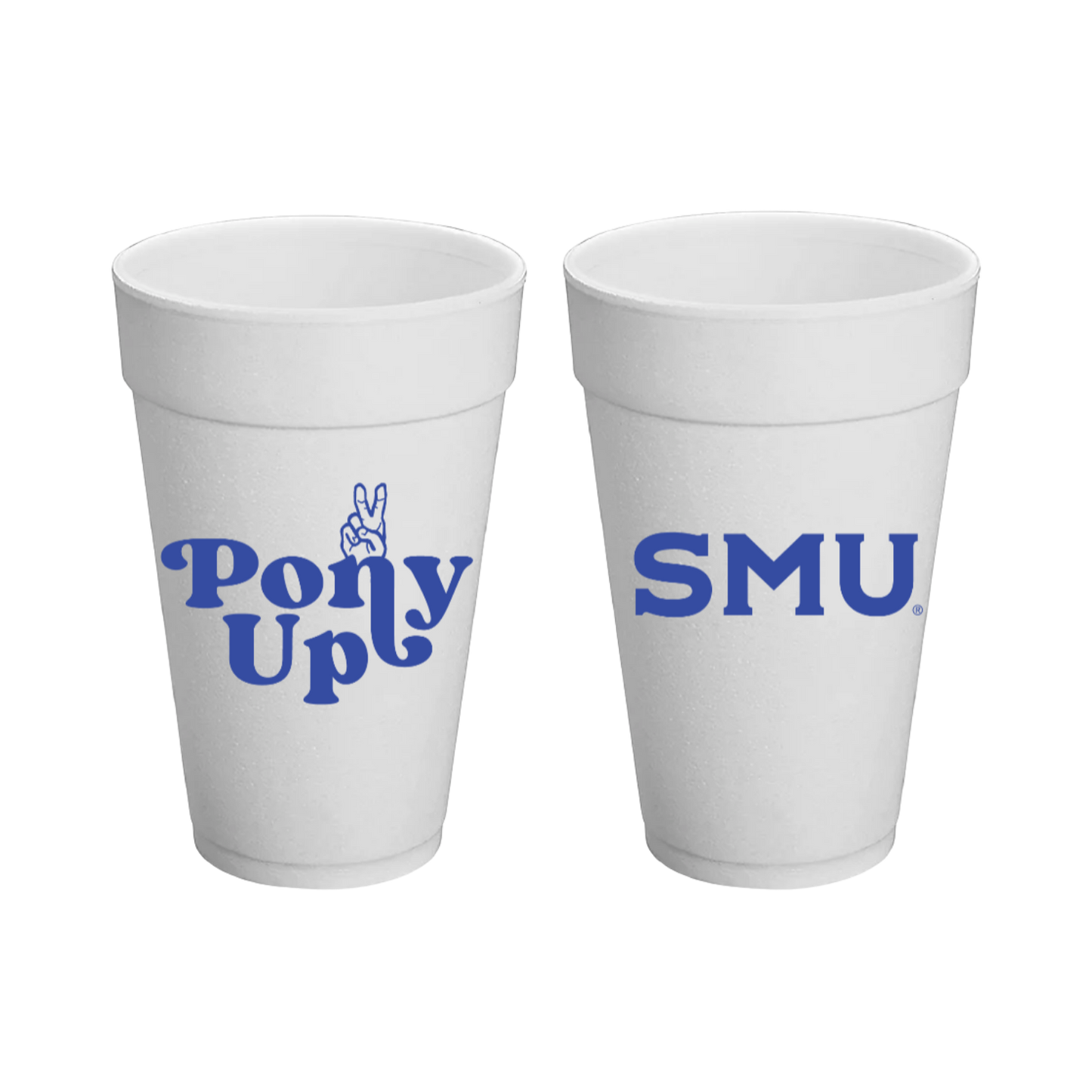 SMU Styrofoam Cups Set of 8 - 20 ounces