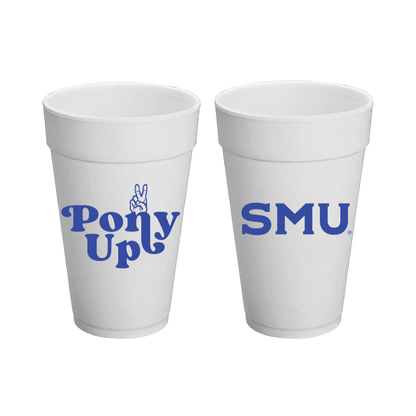 Southern Methodist University (SMU) - 20 oz Styrofoam Cups, Set of 8
