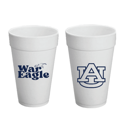 Auburn University - 20 oz Styrofoam Cups, Set of 8