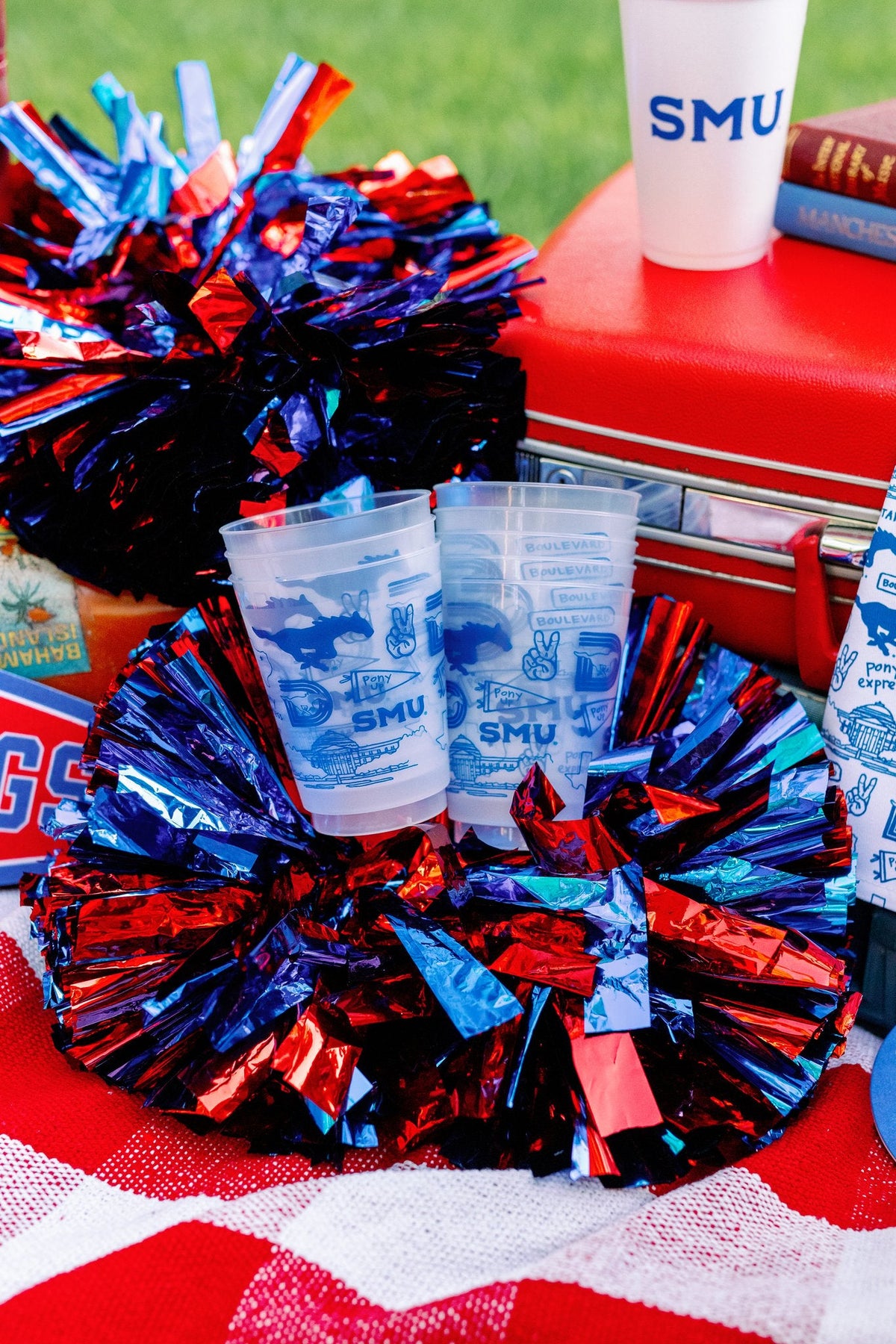 Southern Methodist University (SMU) - Shatterproof Cups, Set of 8