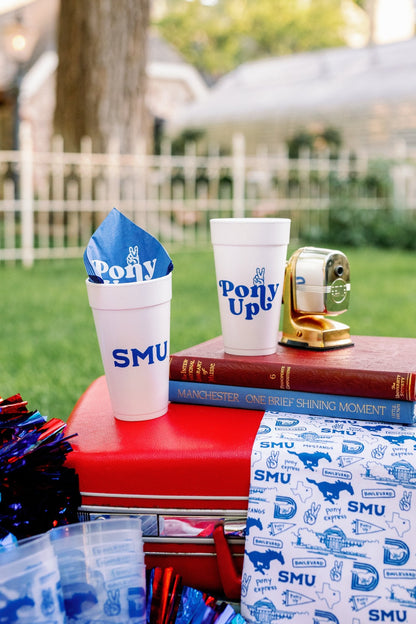 Southern Methodist University (SMU) - 20 oz Styrofoam Cups, Set of 8