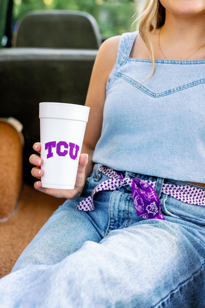 Texas Christian University (TCU) - 20 oz Styrofoam Cups, Set of 8