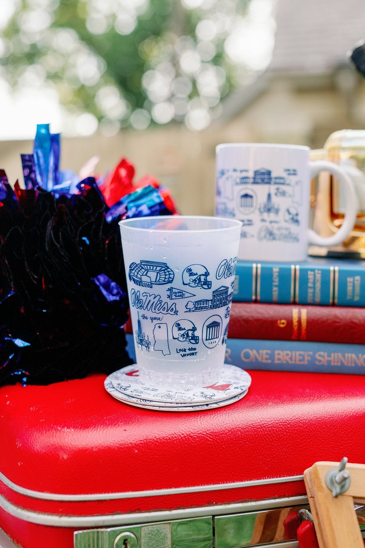 The University of Mississippi (Ole Miss) - Shatterproof Cups, Set of 8
