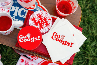 The University of Houston - White 3-Ply Cocktail Napkins, Set of 25