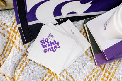 Kansas State University (K-State) - White 3-Ply Cocktail Napkins, Set of 25