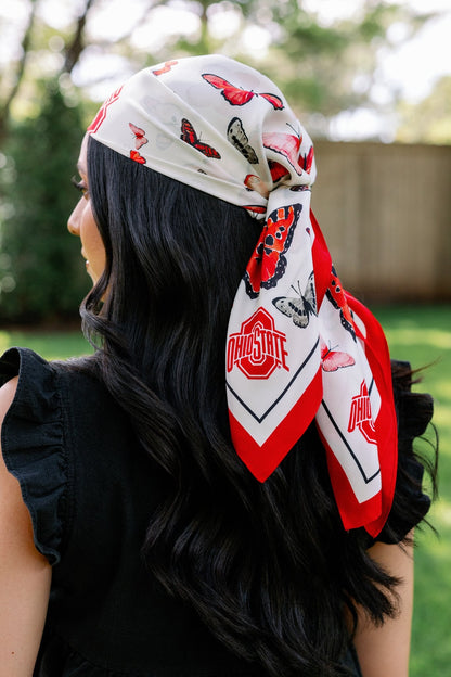 The Ohio State Square Silk Scarf
