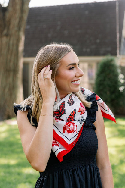 The Ohio State Square Silk Scarf