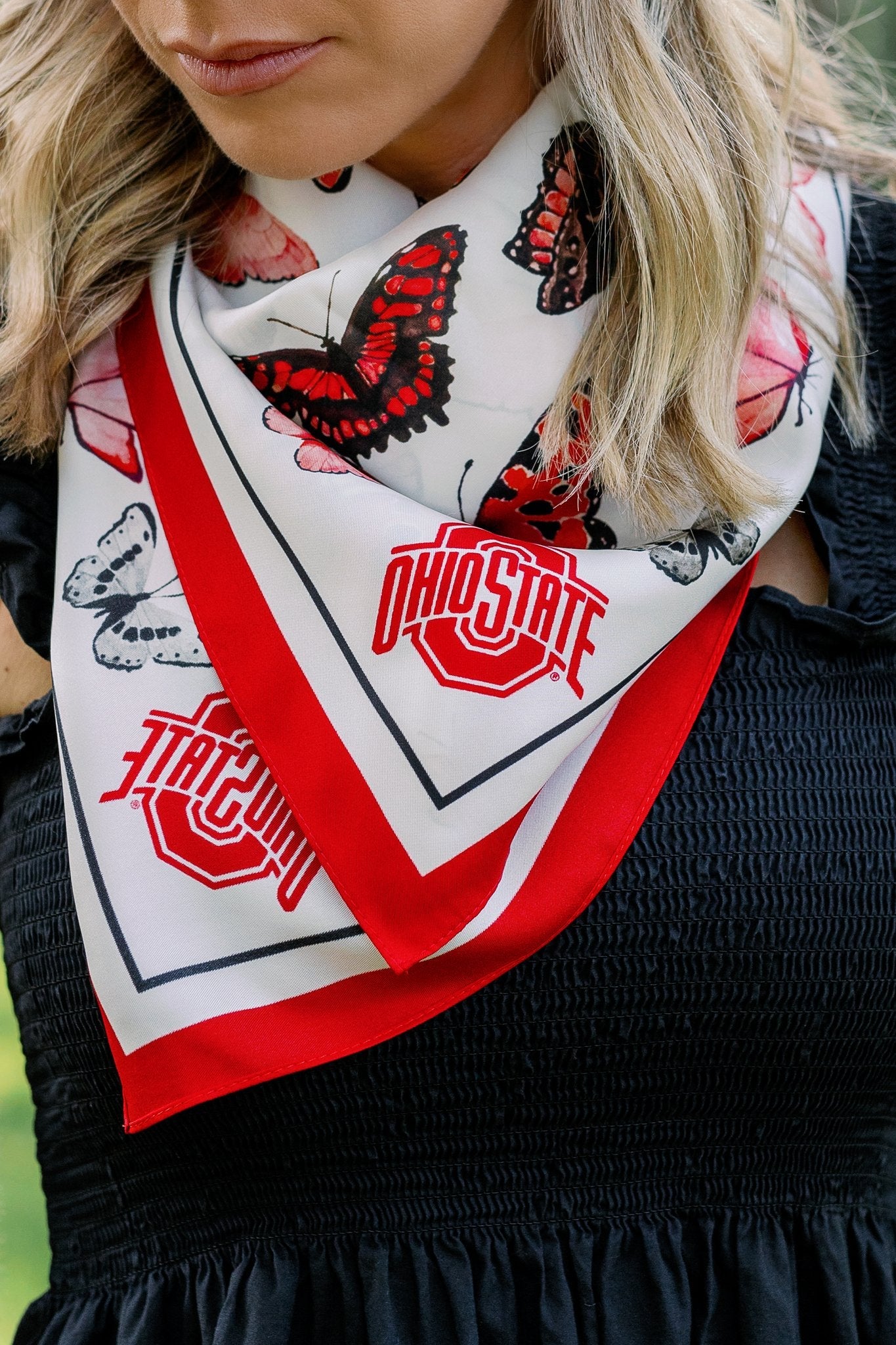 The Ohio State Square Silk Scarf