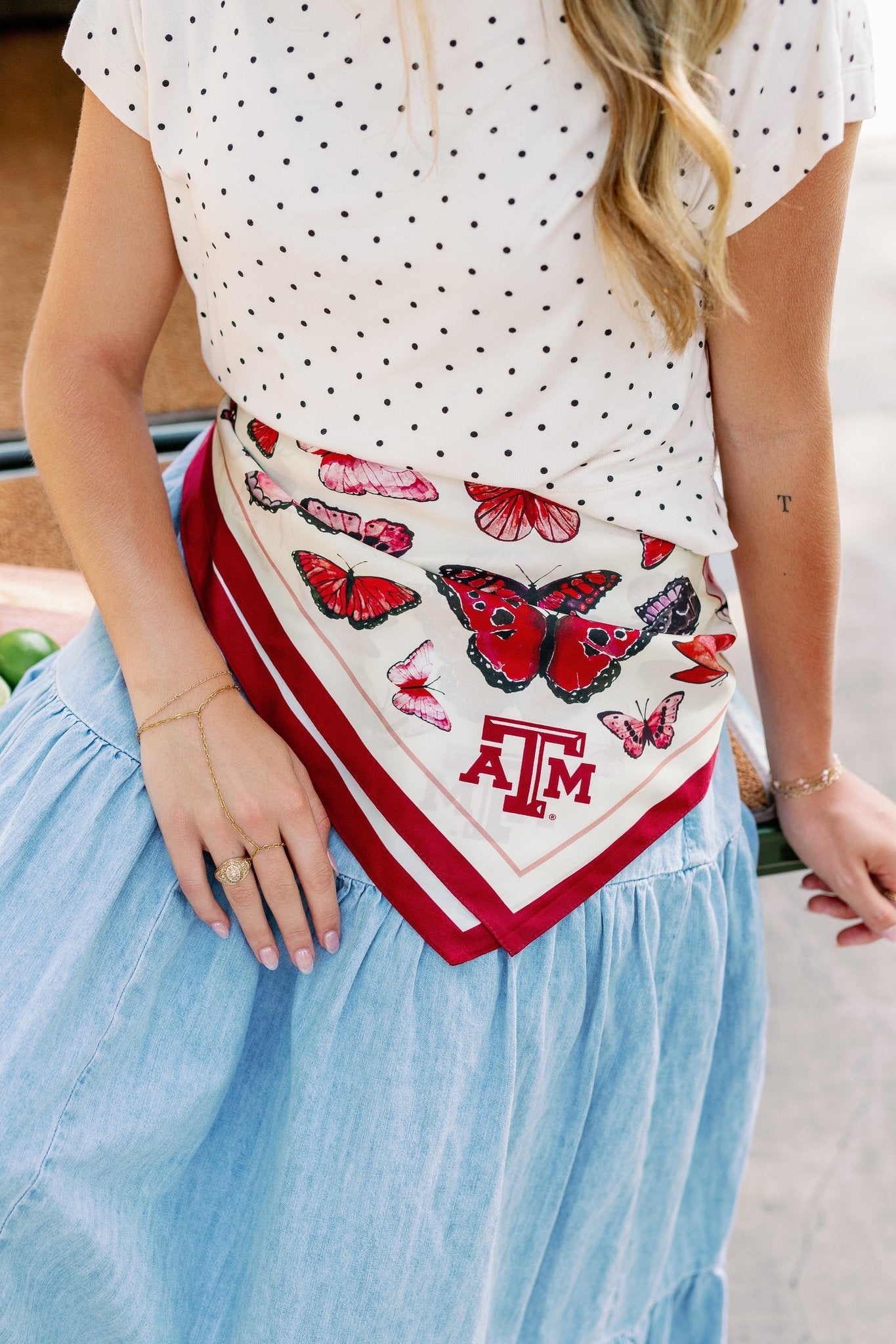 Texas A&M University Square Silk Scarf
