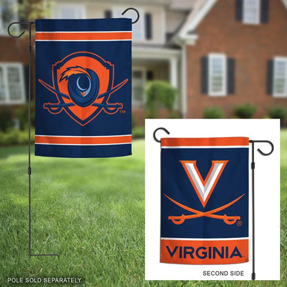 Virginia Cavaliers Garden Flag 2 Sided New Logo