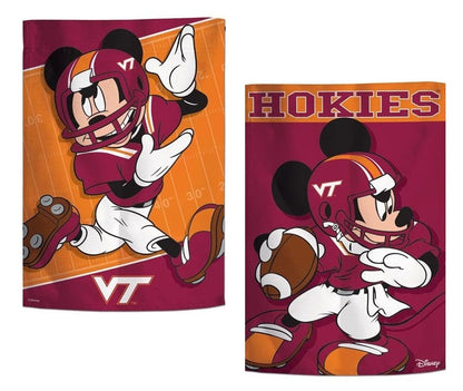 Virginia Tech Hokies Garden Flag 2 Sided Mickey Mouse