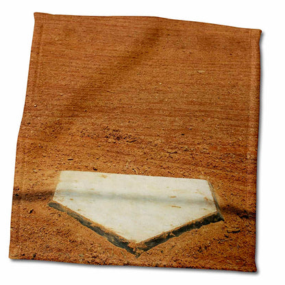 3dRose Florene Sports - Home Plate in Baseball - Towels (twl-50211)
