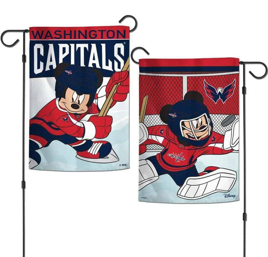 Washington Capitals Garden Flag 2 Sided Mickey Mouse