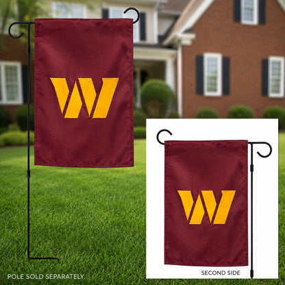 Washington Commanders 2 Sided Applique Logo Garden Flag