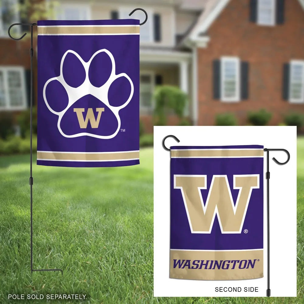 Washington Huskies 2 Sided Garden Flag