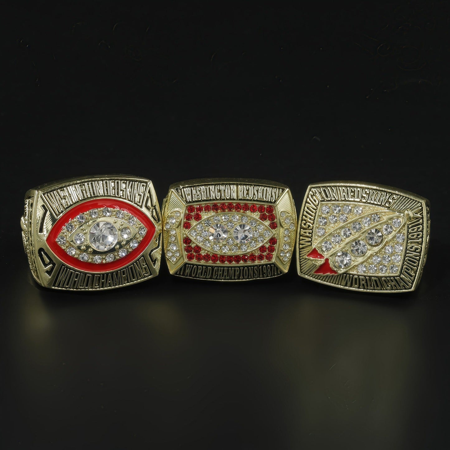 Washington Football Championship Ring Set – Collectible Rings 1982, 1987, 1991