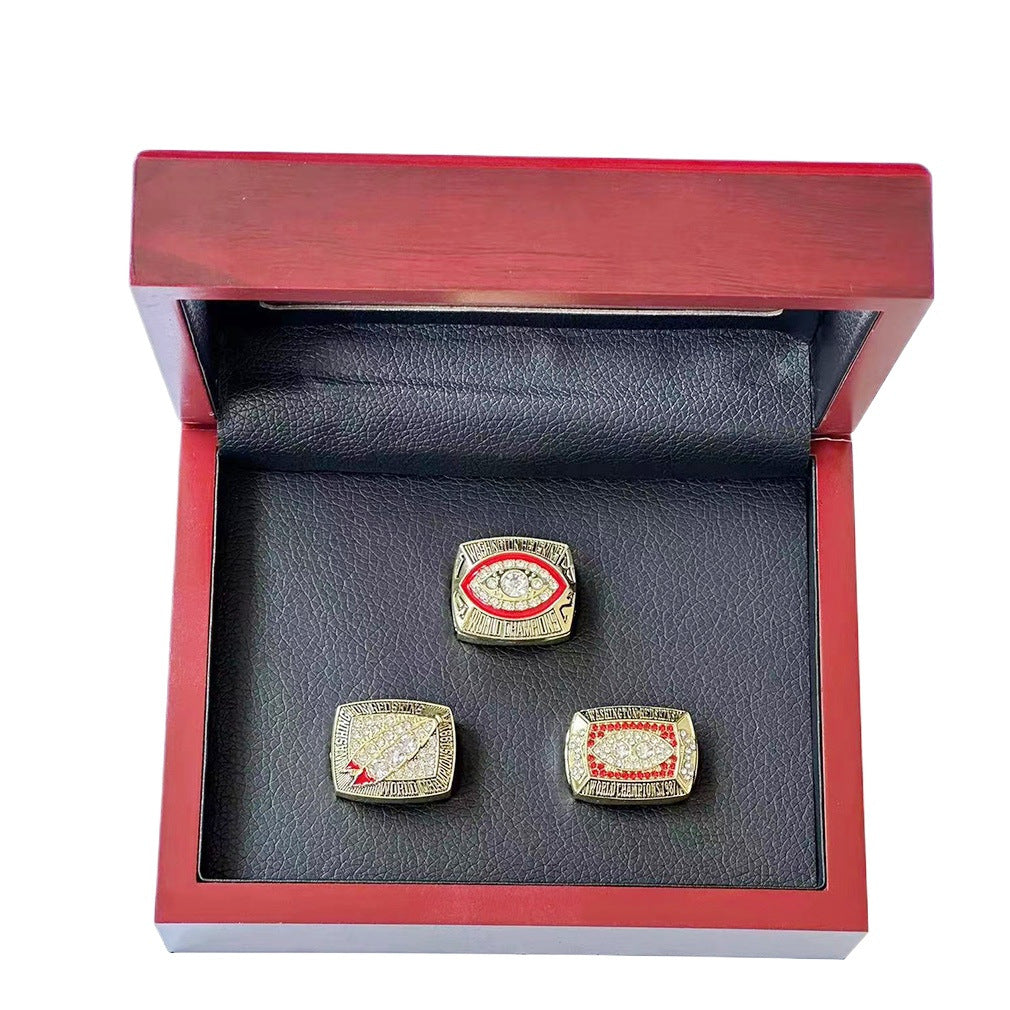 Washington Football Championship Ring Set – Collectible Rings 1982, 1987, 1991