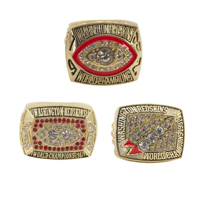 Washington Football Championship Ring Set – Collectible Rings 1982, 1987, 1991