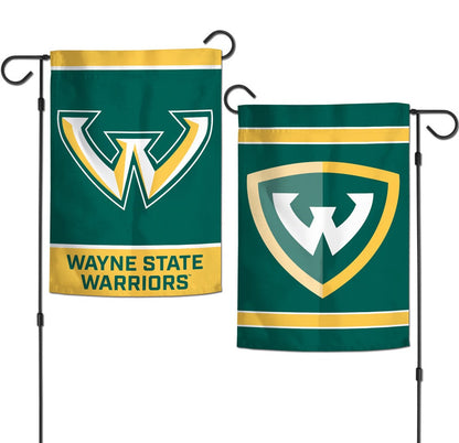Wayne State Warriors 2 Sided Garden Flag