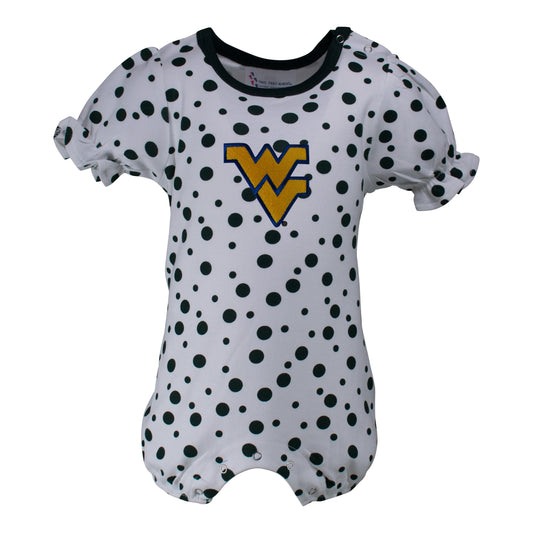West Virginia Polka Dot Girl's Romper
