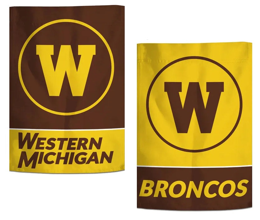 Western Michigan Broncos 2 Sided Garden Flag