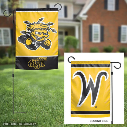 Wichita State Shockers Garden Flag 2 Sided Logo