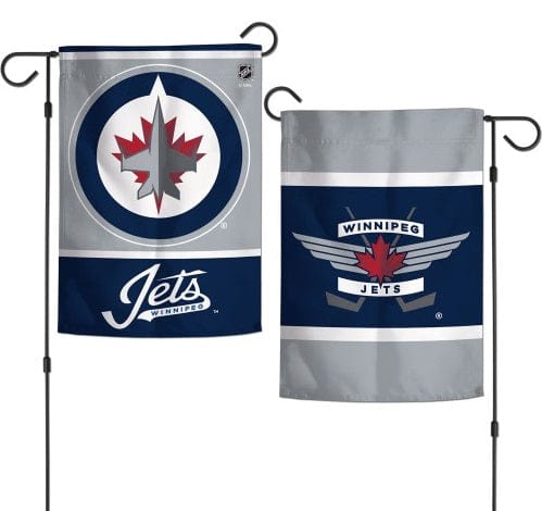 Winnipeg Jets Garden Flag 2 Sided Both Logo's