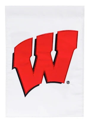 Wisconsin Badgers Garden Flag 2 Sided Applique