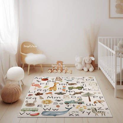 Baseball Field Playroom Rug / World map Area Rug