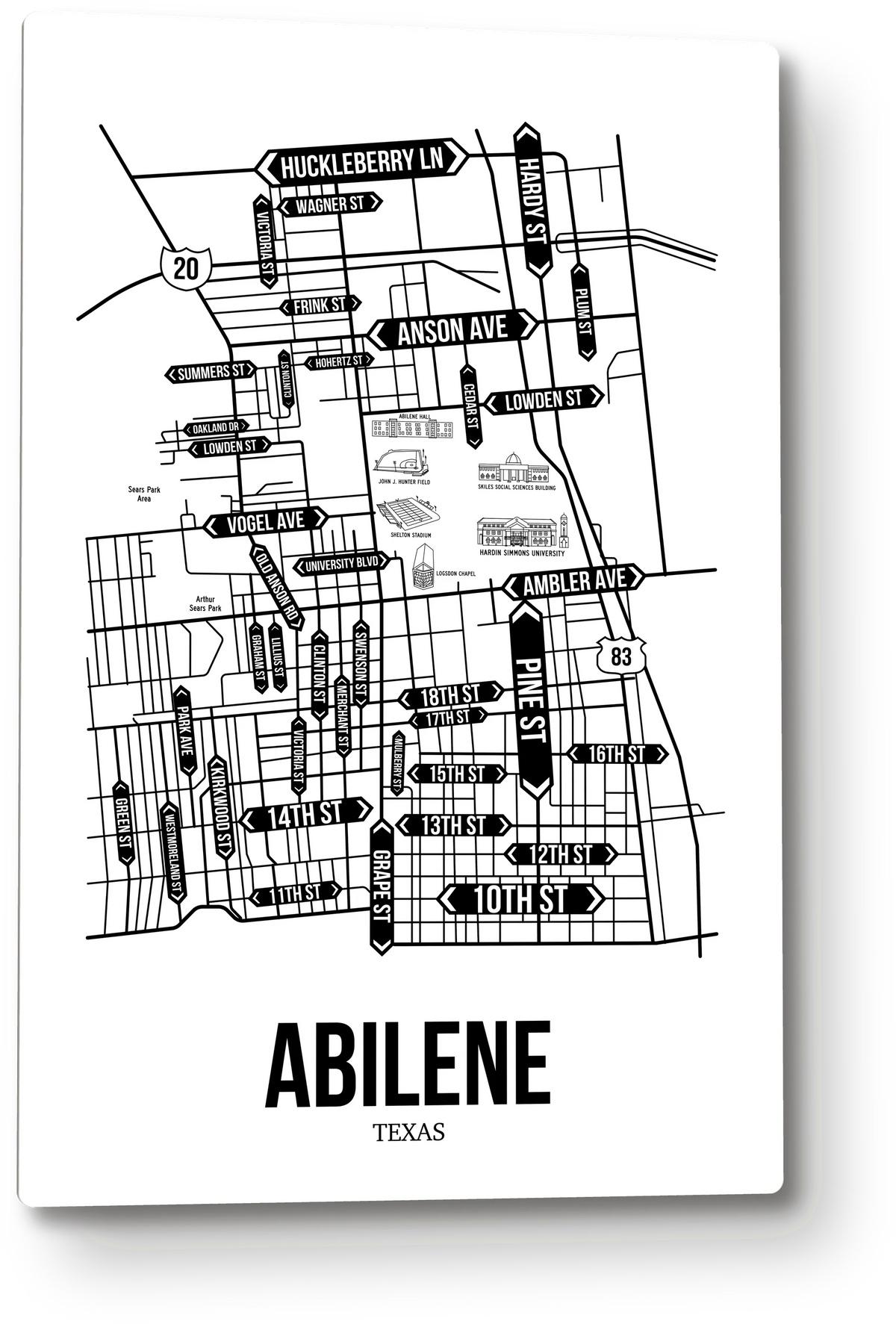 Abilene, Texas street map