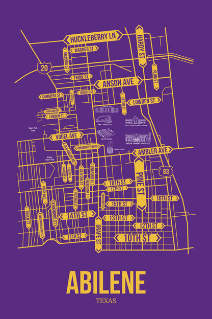 Abilene, Texas street map