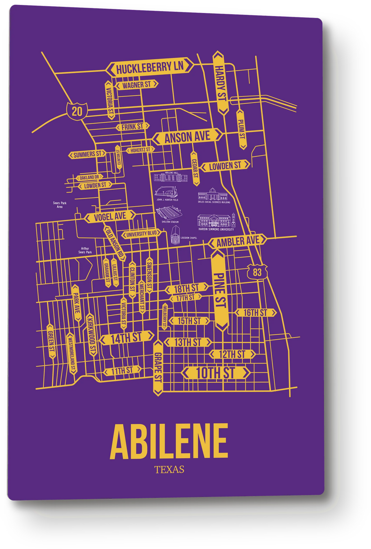 Abilene, Texas street map
