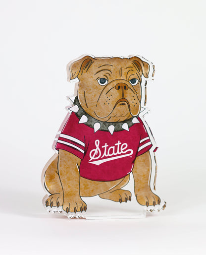 Bully Bulldog Acrylic Block Shelfie
