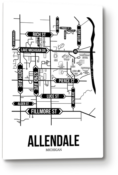 Allendale, Michigan street map