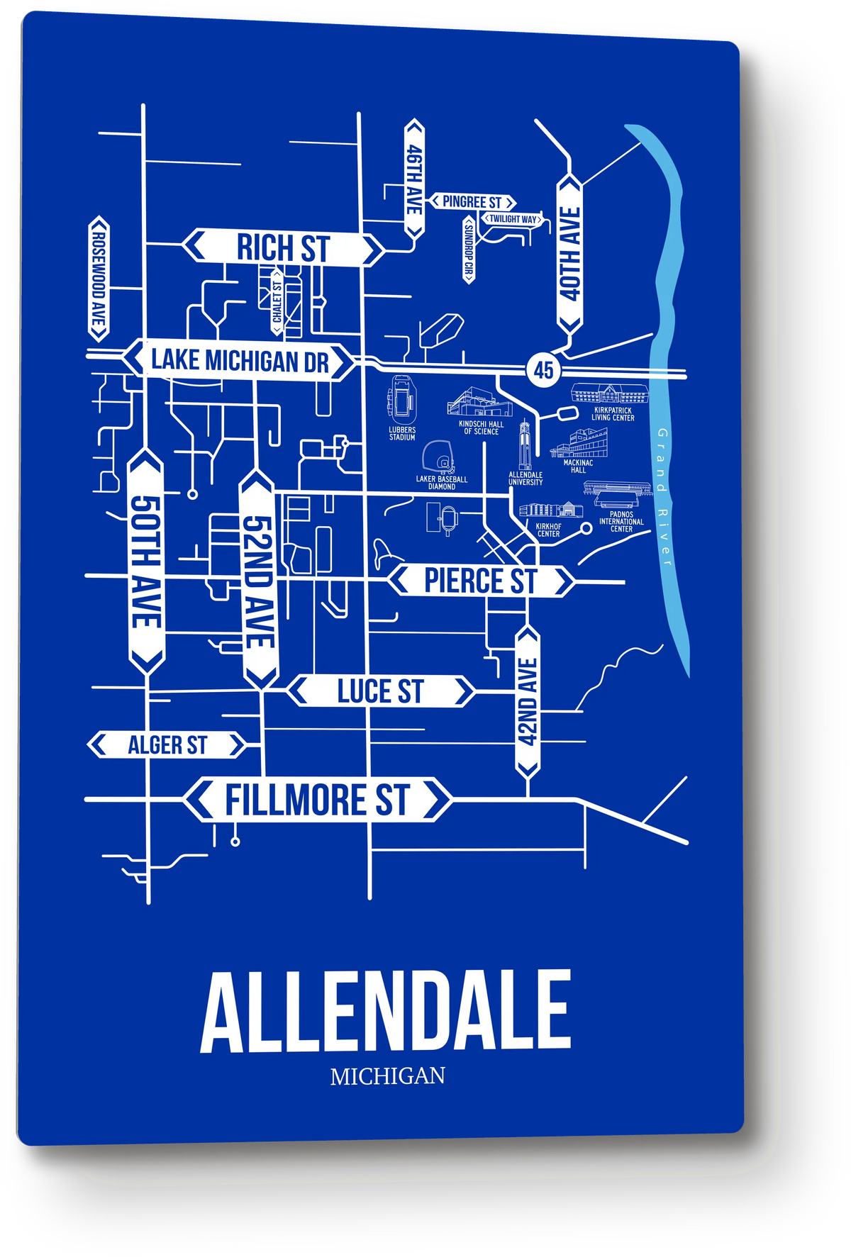 Allendale, Michigan street map