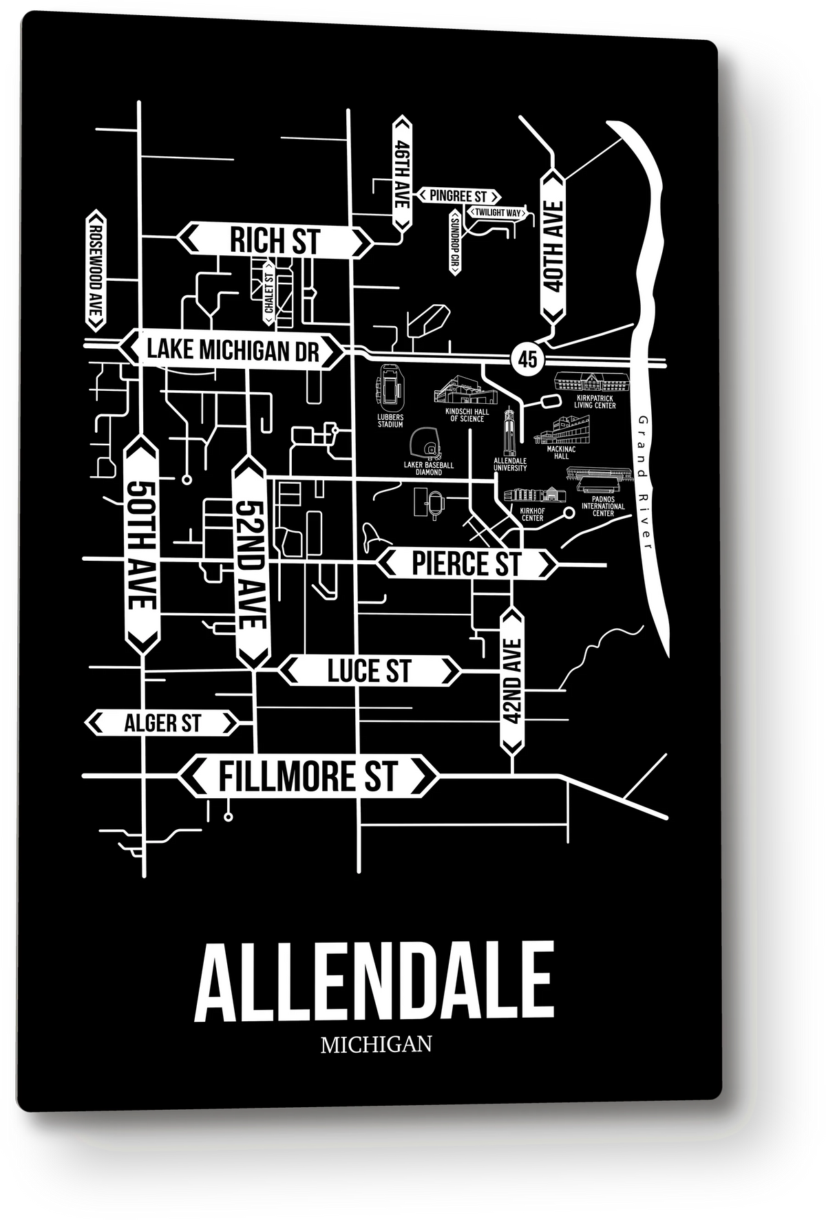 Allendale, Michigan street map