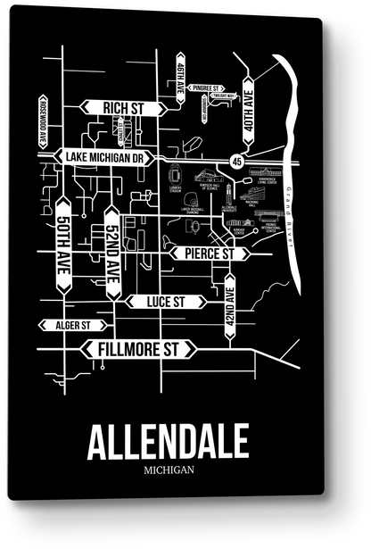 Allendale, Michigan street map
