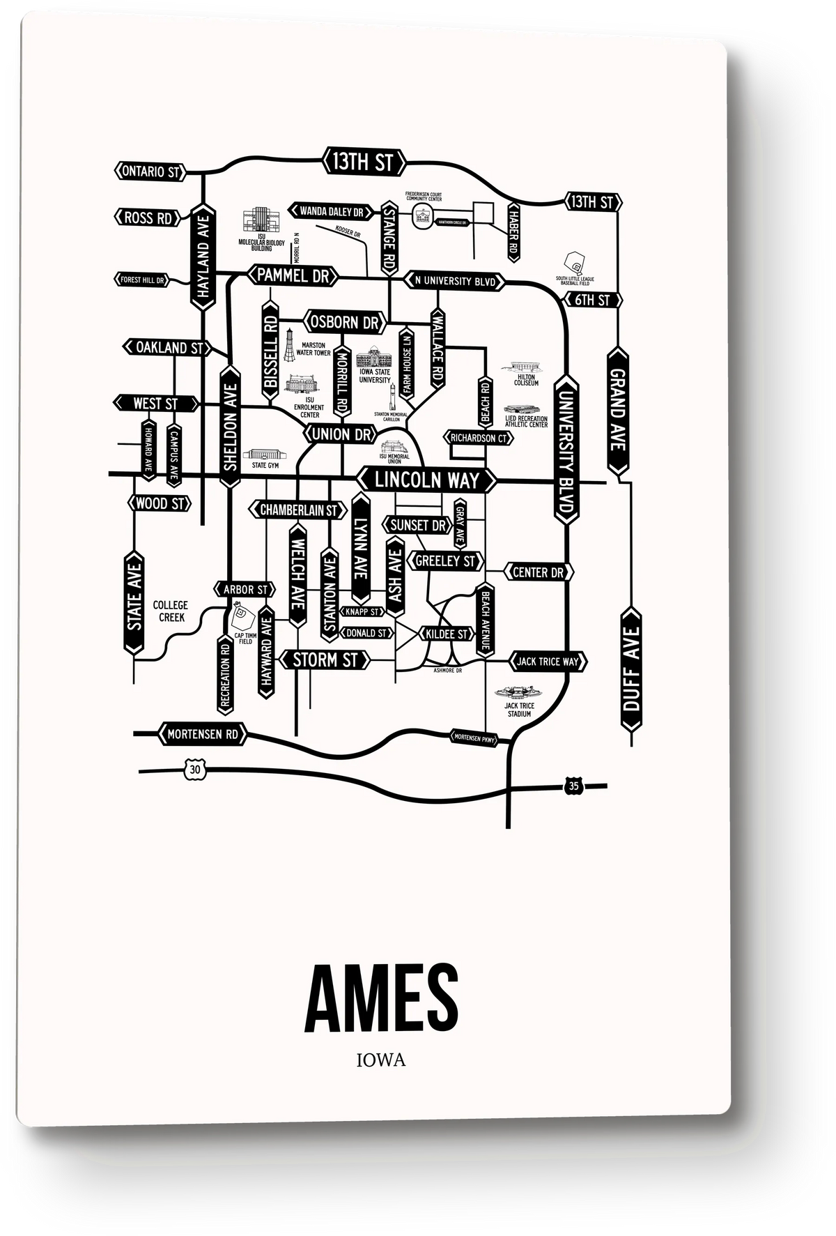 Ames, Iowa street map