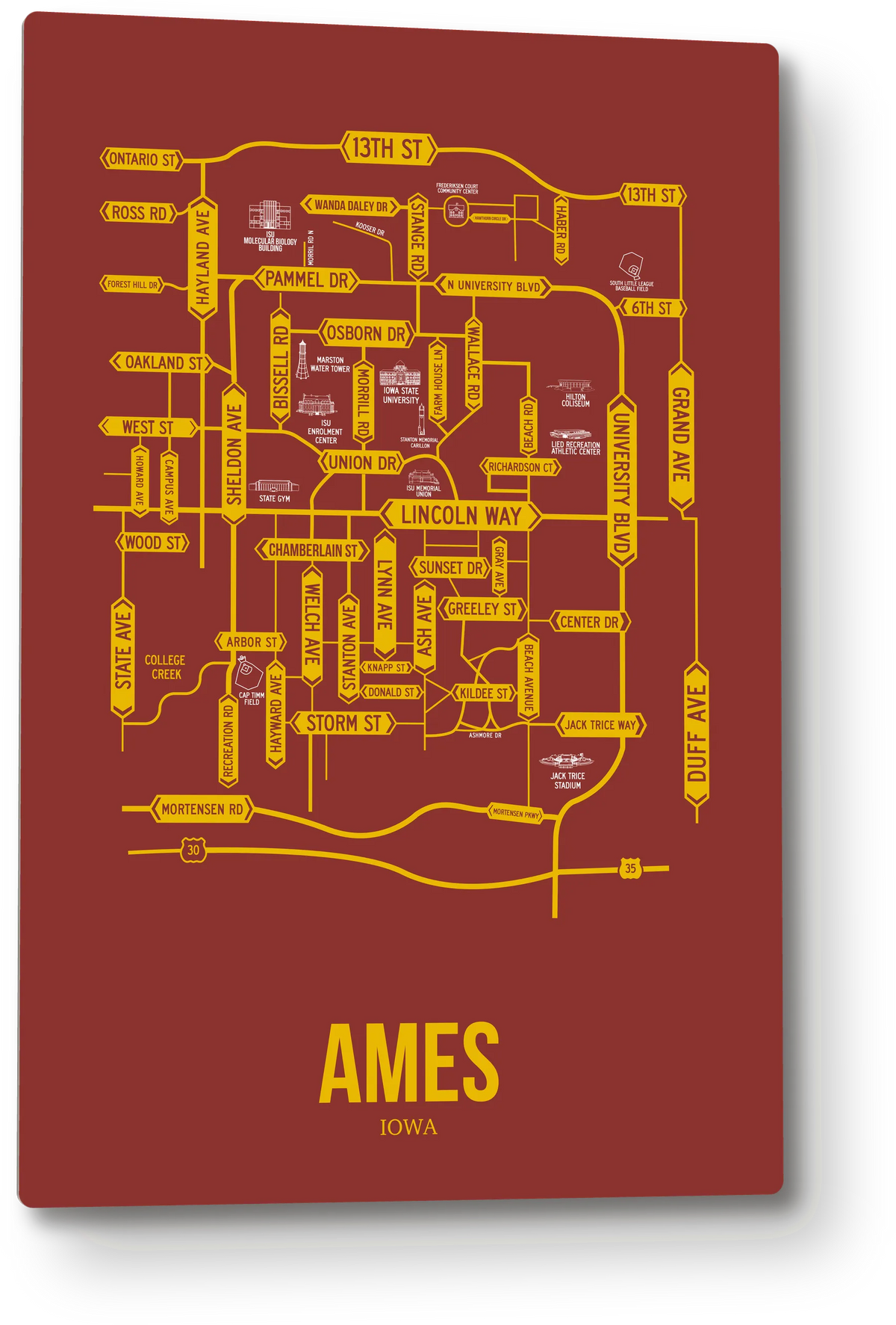 Ames, Iowa street map