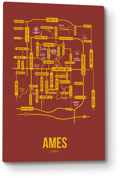 Ames, Iowa street map