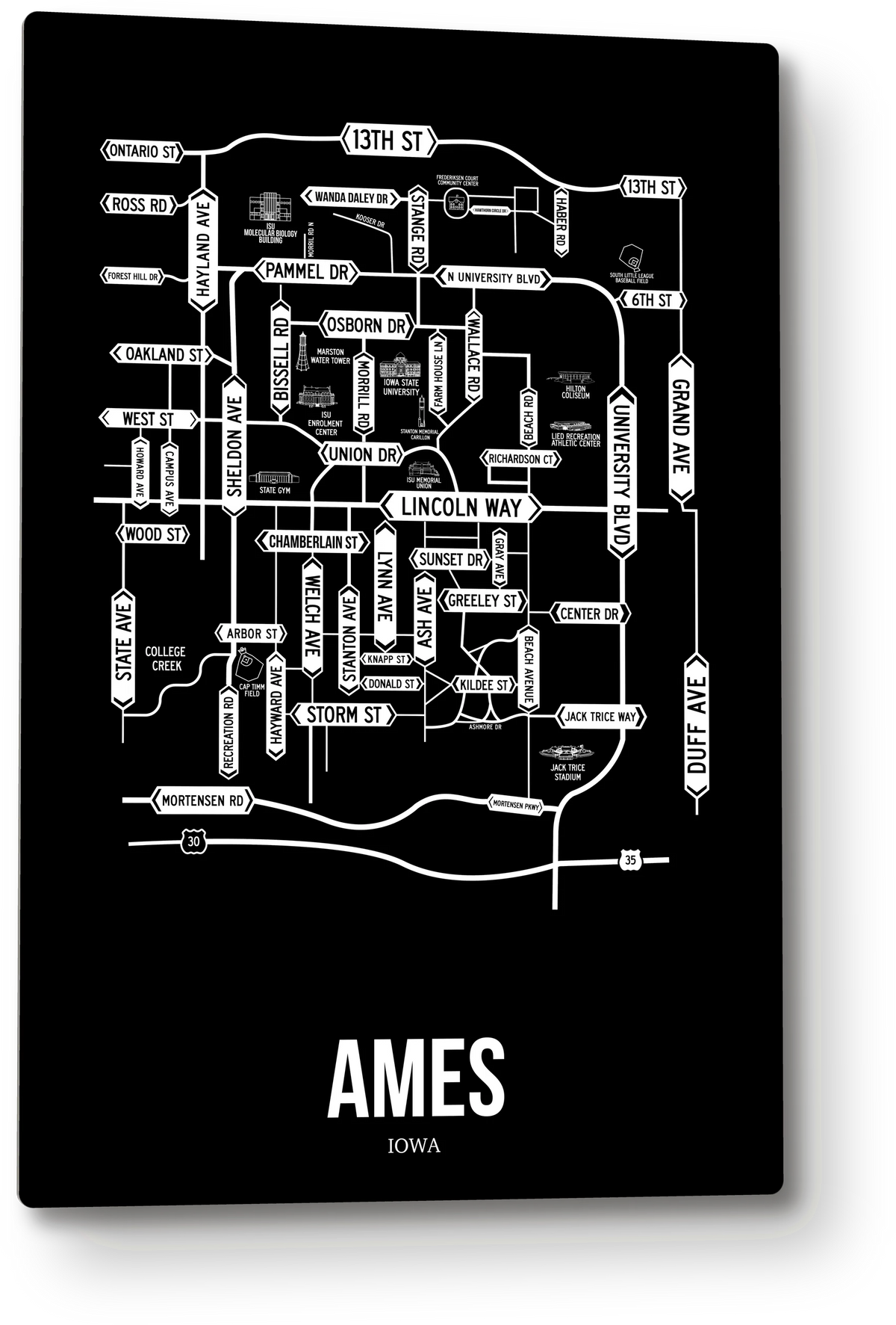 Ames, Iowa street map