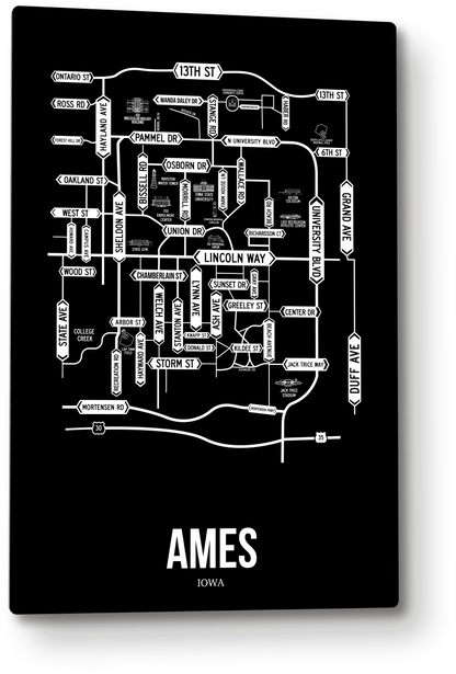 Ames, Iowa street map