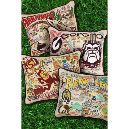 Arkansas, University of Collegiate Hand-Embroidered Pillow