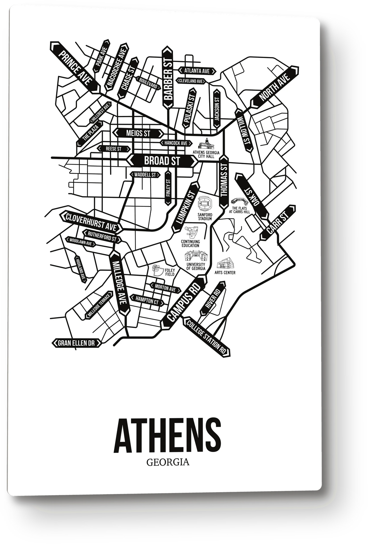 Athens, Georgia street map